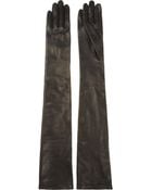 Lanvin Long Leather Gloves - Lyst