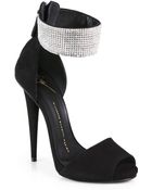 Giuseppe Zanotti Swarovski Crystal Suede Sandals - Lyst