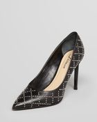 Delman Pointy Toe Pumps Bobbi Studded - Lyst