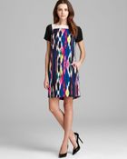 DKNY Short Sleeve Tile Print Dress - Lyst