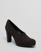 Eileen Fisher Platform Pumps Hail Stretch High Heel - Lyst