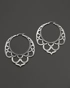 John Hardy Naga Silver Lace Hoop Earrings - Lyst
