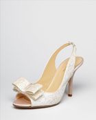 Kate Spade Peep Toe Evening Pumps - Charm High Heel - Lyst