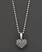 Lagos Sterling Silver Beaded Heart Pendant Necklace - Lyst