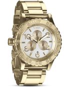 Nixon The 4220 Chrono Watch in Champagne Gold 42mm - Lyst