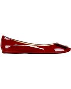 Roger Vivier 10Mm Gommette Patent Ballerina Flats - Lyst