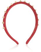 Valentino Studded Leather Headband - Lyst