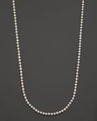 Lagos Sterling Silver Luna Pearl Necklace, 36" - Lyst