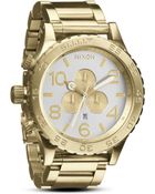 Nixon The 5130 Chrono Watch in Champagne Gold 51mm - Lyst