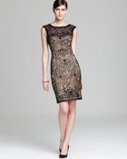 Sue Wong Lace Dress Cap Sleeve - Lyst