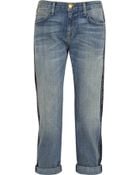 Current/Elliott The Boyfriend Cropped Straight-leg Jeans - Lyst