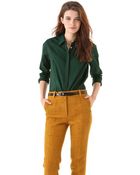 3.1 Phillip Lim Chiffon Bib Blouse - Lyst