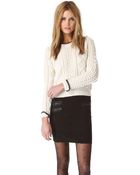 3.1 Phillip Lim Crop Pullover with Faux Piping - Lyst