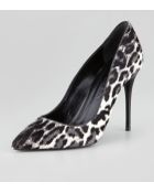 Alexander McQueen Leopardprint Calf Hair Pump - Lyst