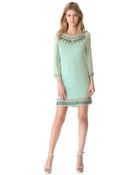 Alice + Olivia Embellished Bell Sleeve Dress - Lyst