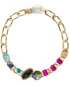 Asos Rainbow Jewel Link Collar Necklace - Lyst