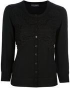 Dolce & Gabbana Lace Panel Cardigan - Lyst