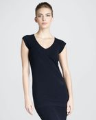 Donna Karan New York Capsleeve Tunic Navy - Lyst