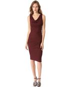 Donna Karan New York Sleeveless Draped Jersey Dress - Lyst