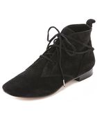 Elizabeth And James Camo Suede Booties - Lyst