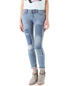 Free People Patched Skinny Jeans - Lyst