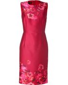 Giambattista Valli Wool-Silk Flower/Butterfly Print Dress - Lyst