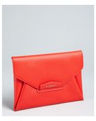 Givenchy Cherry Grained Leather Antigona Envelope Clutch - Lyst