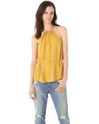 Haute Hippie Tie Waist Halter Top - Lyst