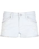 Isabel Marant Studded Denim Shorts - Lyst
