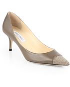 Jimmy Choo Anvil Studded Leather Pumps - Lyst