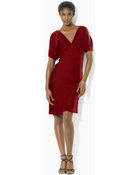 Lauren by Ralph Lauren Velvet Split Sleeve Dress - Lyst