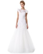 Marchesa Embroidered Layered Laces Gown - Lyst