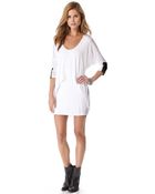 Mason by Michelle Mason Leather Cuff Dolman Dress - Lyst