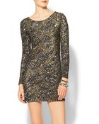 Haute Hippie Caviar Sequin Zebra Dress - Lyst