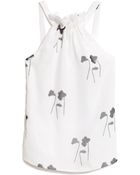 Prabal Gurung Handpleated Ruffle Neck Halter Blouse - Lyst