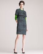 Proenza Schouler Tweed Raglan-sleeve Dress - Lyst