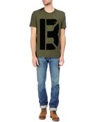Rag & Bone Alphabet Pocket Tee Olive Flame Cotton - Lyst