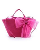 RED Valentino Eco Straw Bow Tote - Lyst