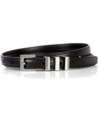 Saint Laurent Slim Leather Belt - Lyst