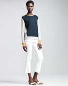 The Row Womens Cropped Stretchdenim Leggings - Lyst
