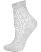 Topshop Grey Pointelle Ankle Socks - Lyst