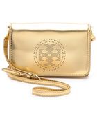 Tory Burch Perf Logo Clutch - Lyst