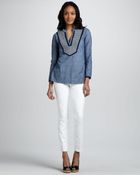 Tory Burch Skinny Ankle Jeans - Lyst