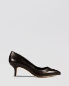 Vince Camuto Pointed Toe Pumps Goldie Low Heel - Lyst