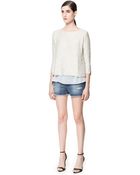 Zara Sequinned Sweater - Lyst