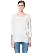 Zara Tshirt with Chain Appliqués - Lyst