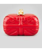 Alexander McQueen Britannia Skullclasp Clutch Bag Red - Lyst