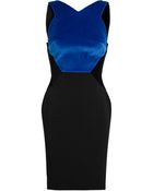 Antonio Berardi Velvet And Crepe Panelled Dress - Lyst
