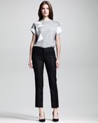 Helmut Lang Seamed Stove-pipe Ankle Pants - Lyst