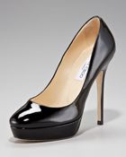 Jimmy Choo Cosmic Patent Platform Pump - Lyst